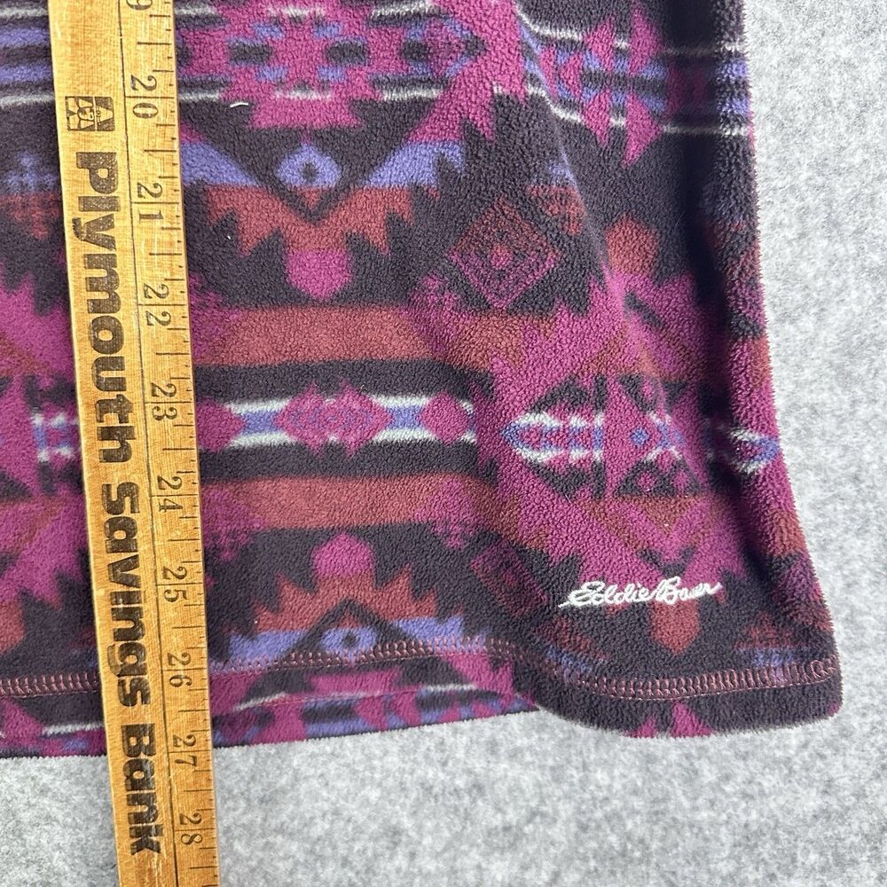 Eddie Bauer Aztec Fleece Pullover Top Womens 2XL 1/4 Zip Western Hiking Colorful - Picture 12 of 16